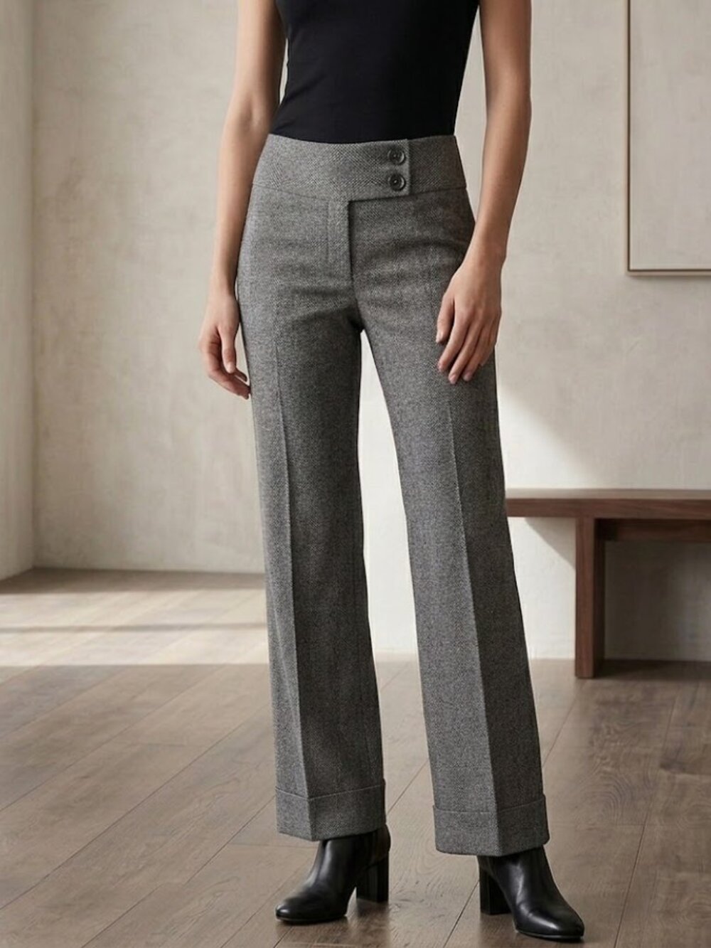 Gray Checkered dress Pants